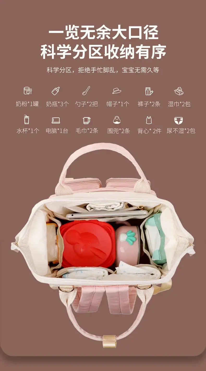 Multifunctional Large-capacity Mommy Bags for Outings Travel Backpack Waterproof Portable Mother and Baby Bag Women's Backpack Nova Trendz
