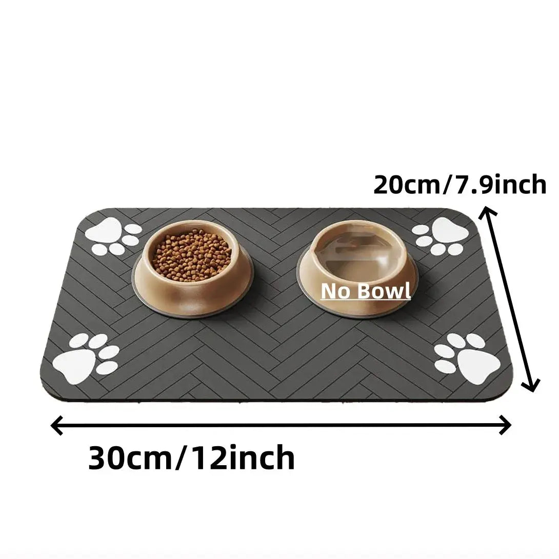 Pet Feeding Mat-Absorbent Pet Placemat for Food and Water Bowl, with Waterproof Rubber Backing, Quick Dry Water Mat for Dog Cat - Nova Trendz