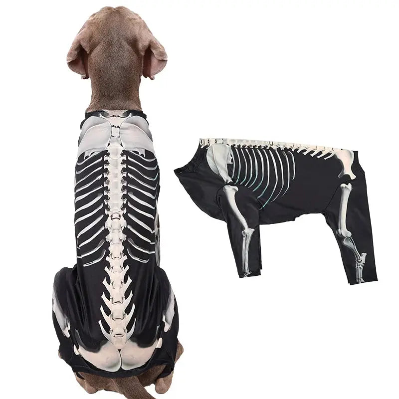 Dogs Skeleton Pattern Clothes Dog Halloween Cosplay Costume Halloween Bone Hoody Sweater Large Dog Jumpsuit Suit S-XXXL - Nova Trendz