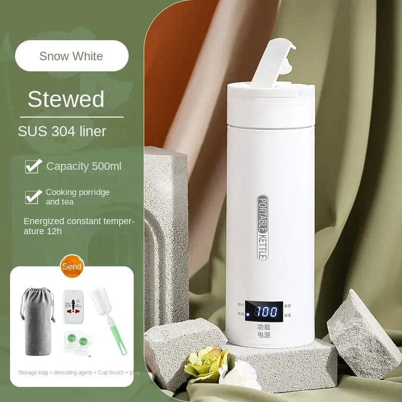 500ML Travel Electric T Kettle Fast Boiling Water Portable baby Milk Warmer Kettle 304 Stainless Steel Thermo Kettles Nova Trendz