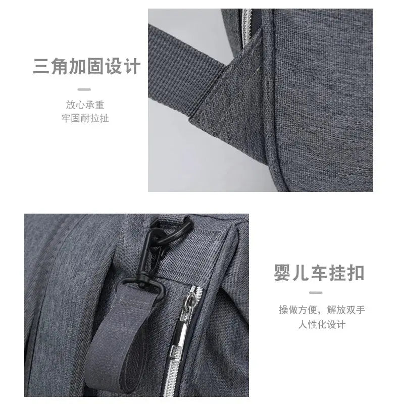 Multi-functional Mummy  Shoulder Storage Bag Out Fashion Mother USB Port Bag Large Capacity Backpack Baby Stroller Hanging Bag Nova Trendz
