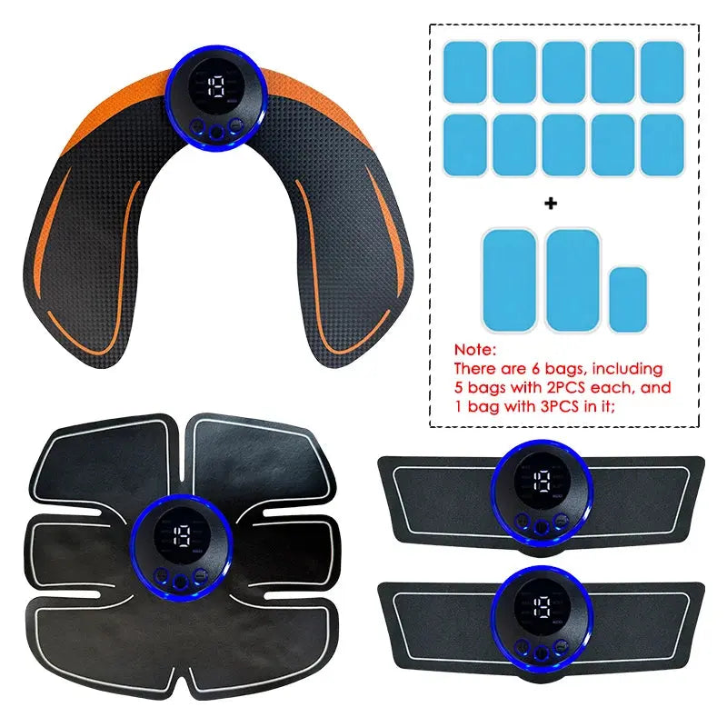 Electrical Muscel Stimulator Massager Abdomen Buttocks Arm Leg Neck Hips Trainer Muscle Toner Fitness Training Workout Equipment Nova Trendz