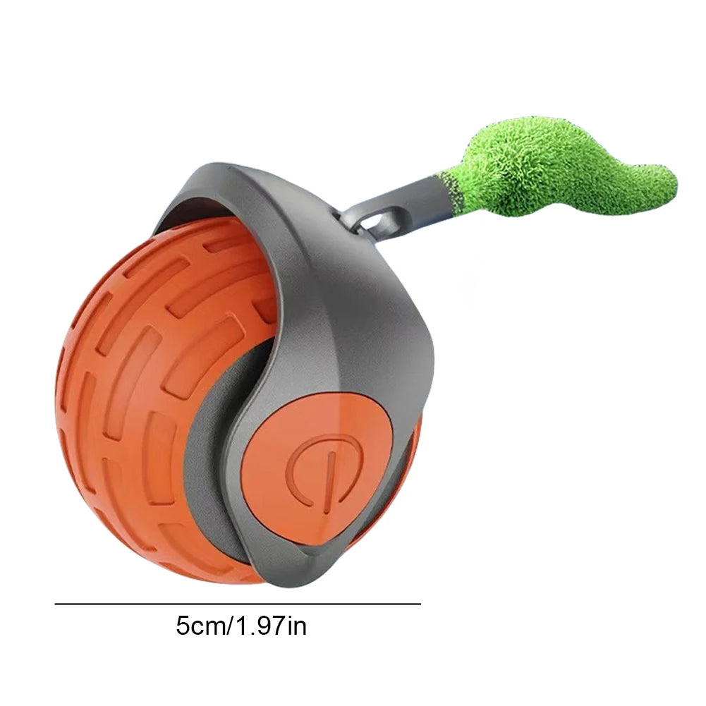 Interactive Cat Toy Ball Automatic Rolling Ball USB Rechargeable Self Rotating Ball Funny Cat Toys for Indoor Cat Kitten