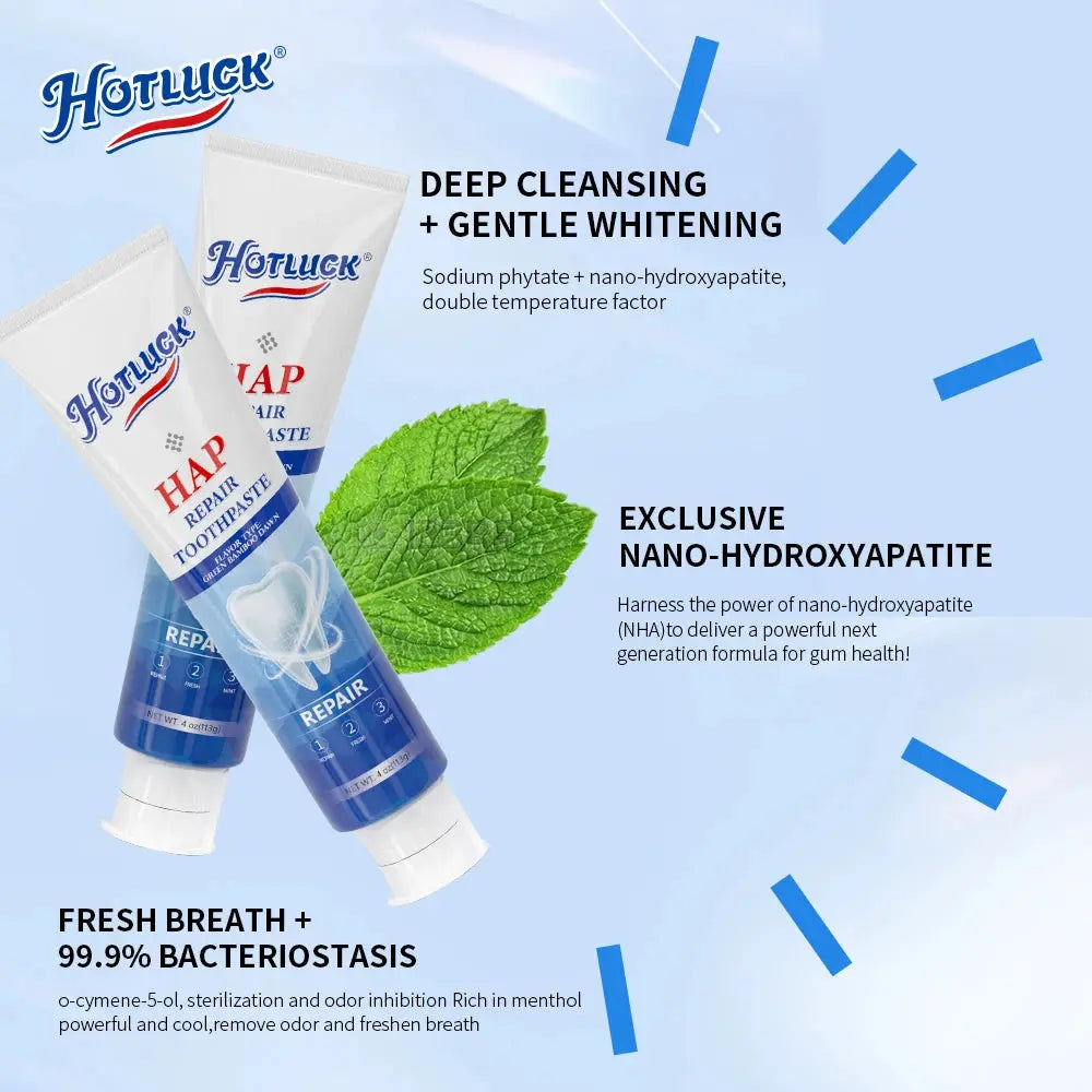 Hotluck Fluoride Free Nano Hydroxyapatite Toothpaste for & Sensitive Relief, Whitening, SLS Free, Natural Peppermint.Made in Chi - Nova Trendz