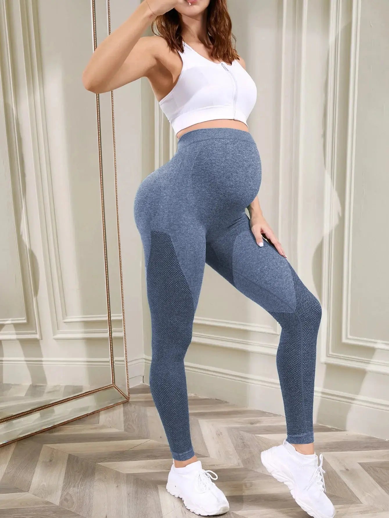 Women's Maternity Leggings Over The Belly Full Length Pregnancy Yoga Pants Active Wear Workout Leggings Nova Trendz