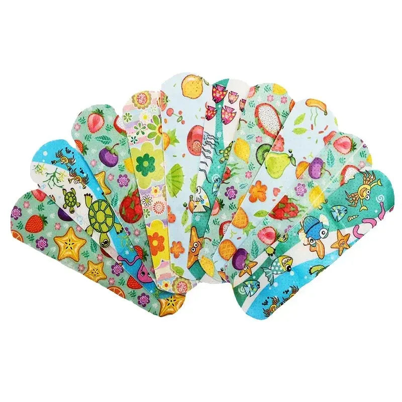 100pcs Cartoon Animal Pattern Waterproof Hemostasis Kids Band Aid Stickers Adhesive Bandage Wound Strips Plasters for Children Nova Trendz