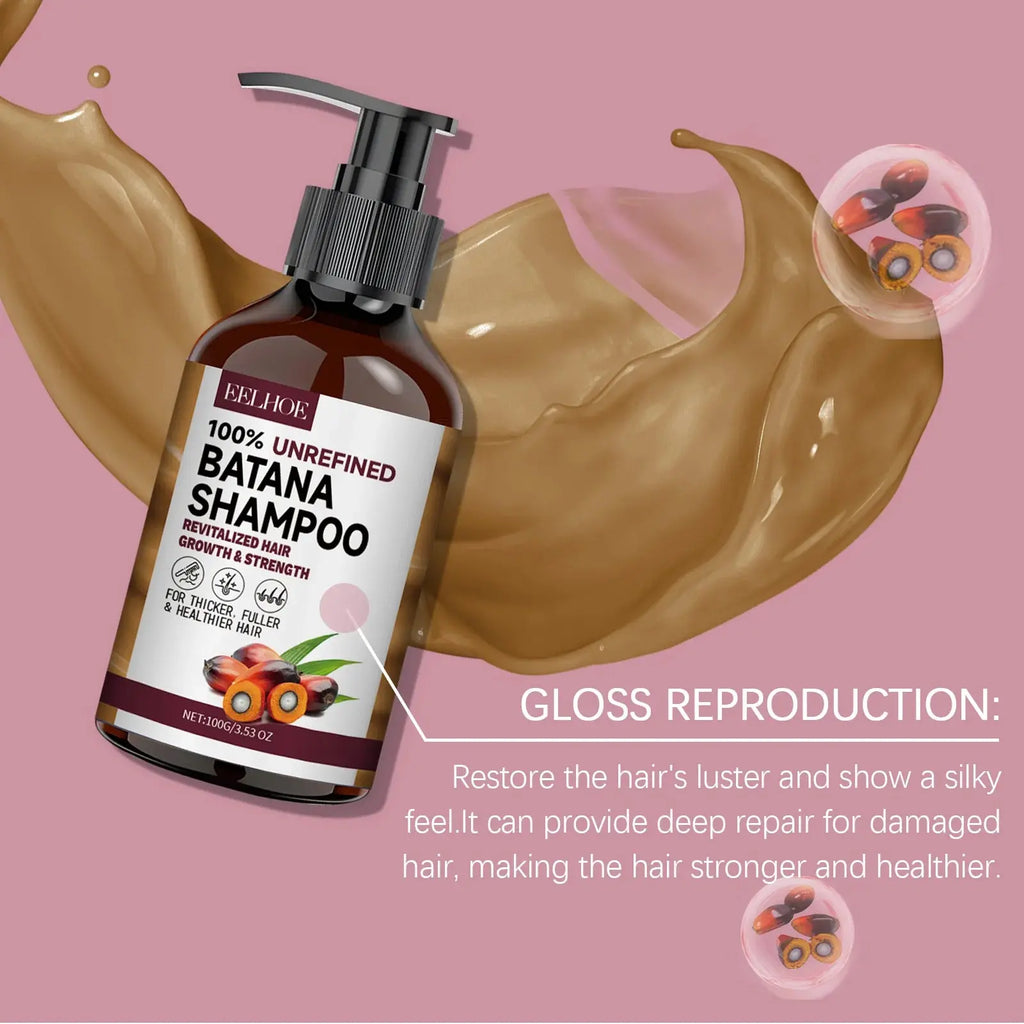 Organic Batana Oils Shampoo Treatment Damaged Split Hair Reduce Hair Loss Deep Cleansing Nourish Hair Care Growth Shampoo 100g Nova Trendz