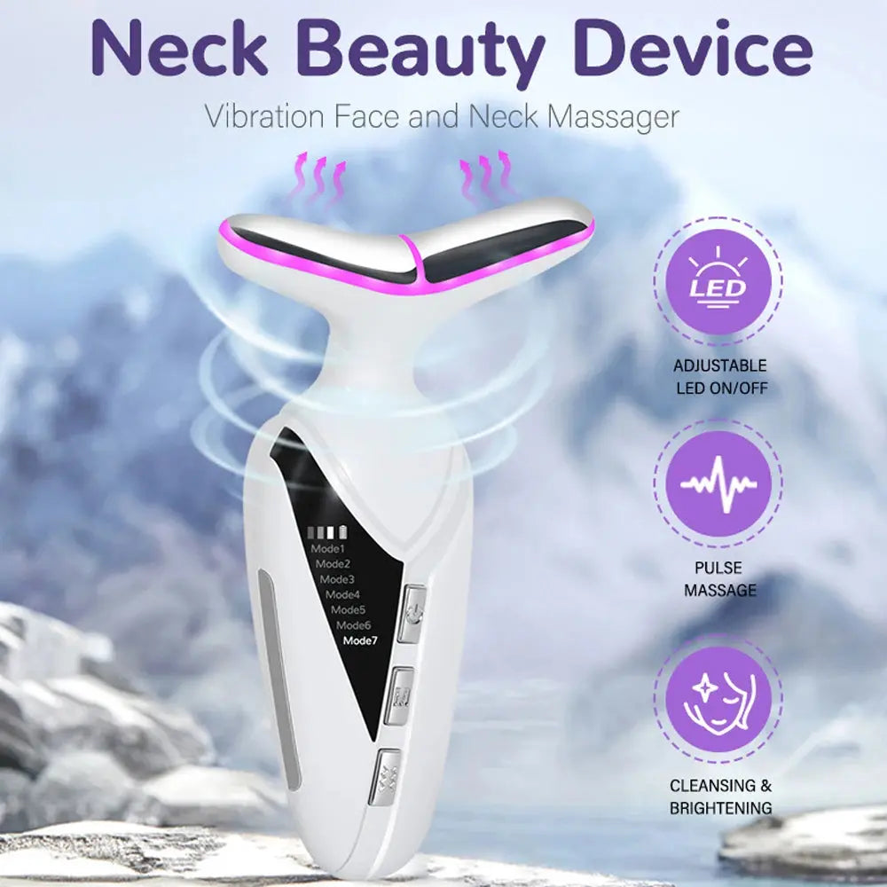 1PC Neck beauty instrument, face and neck massager, suitablefor women's home skin care Portable rechargeable skin lifting device Nova Trendz