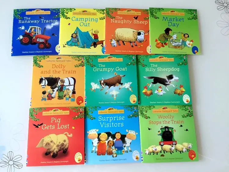 20Books/set 15X15Cm Kids Usborne Picture Books for Children Baby Famous Story English Child Book Educativo Infantil - Nova Trendz