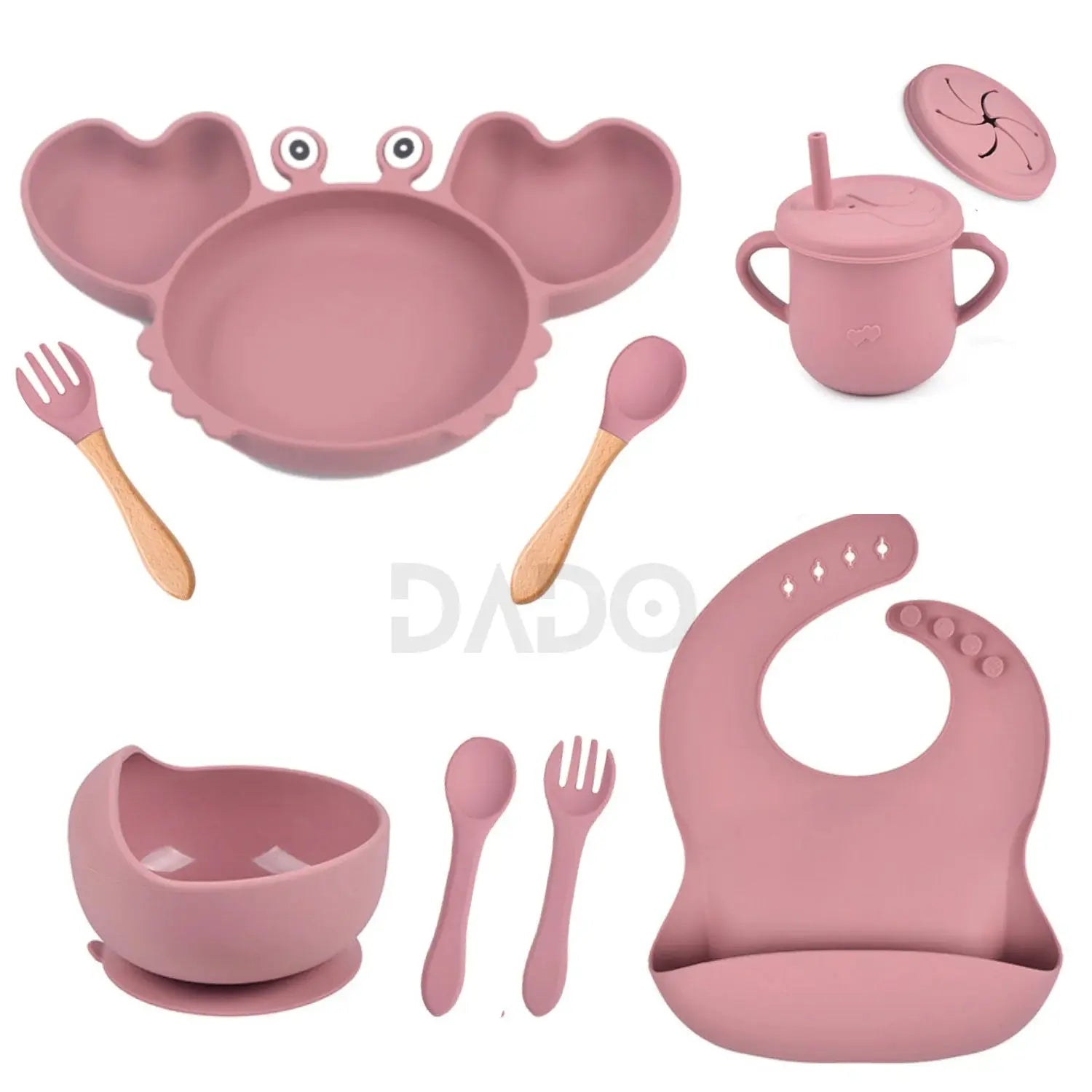 Customized Baby Silicone Feeding Set with Suction Cup Personalized Name Dish Divided Plate Bowl Spoon Cute Kid Eating Tableware Nova Trendz