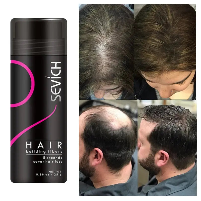 Sevich Hair fiber Spray 25g Keratin Hair Building Fibers Regrowth Powder Hair Root Cover Up Thickening Hair Loss Concealer Spray Nova Trendz