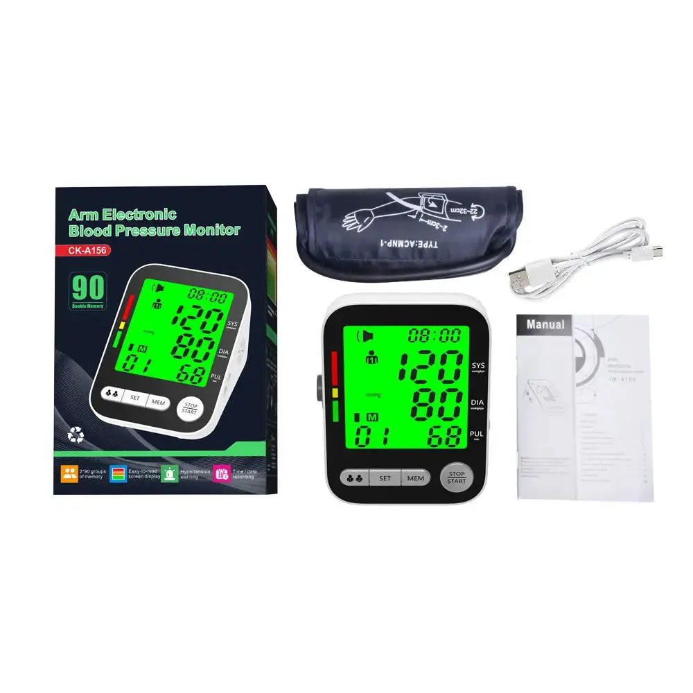 High Accurate Blood Pressure Monitor Digital Sphygmomanometer Bp Monitors Electronic Tonometer Arm Cuff Talking BPM Tensiometer Nova Trendz