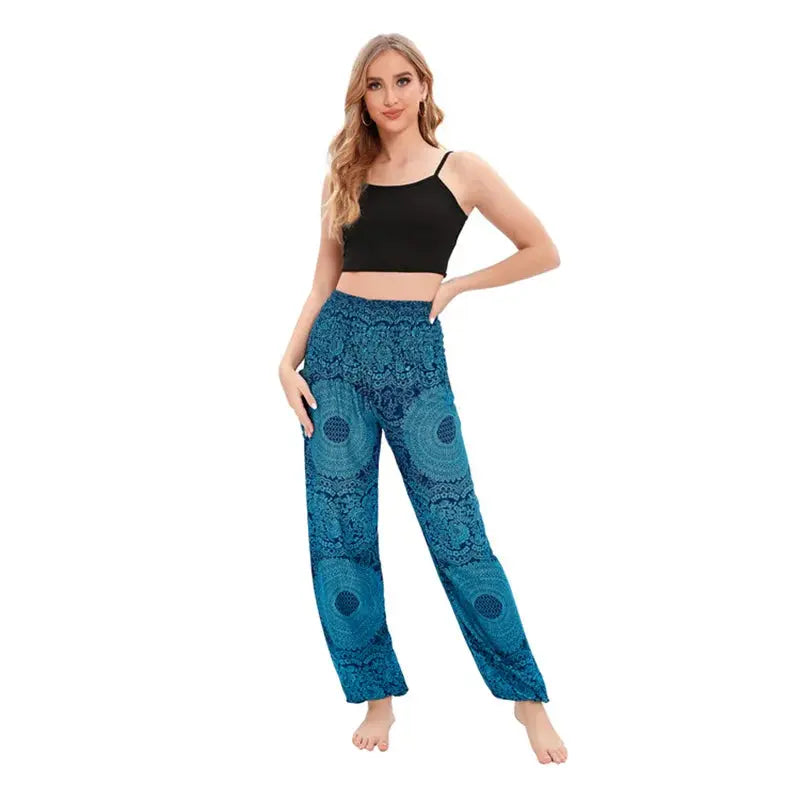 Yoga Pants Women Hippie Harem Printed Leggings Boho High Waisted Pantalone De Mujer Cintura Alta Calca Feminina Beach - Nova Trendz