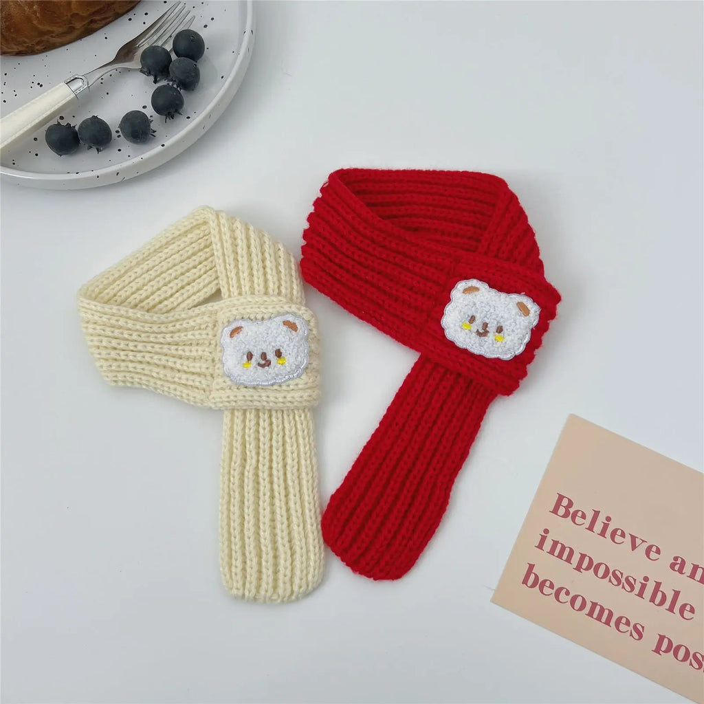 Pet Christmas Scarf Cat Dog New Year Red Bear Warm Scarf Pet Winter Knitted Scarf Cat Collar Puppy Accessories Bow Ties for Dogs Nova Trendz