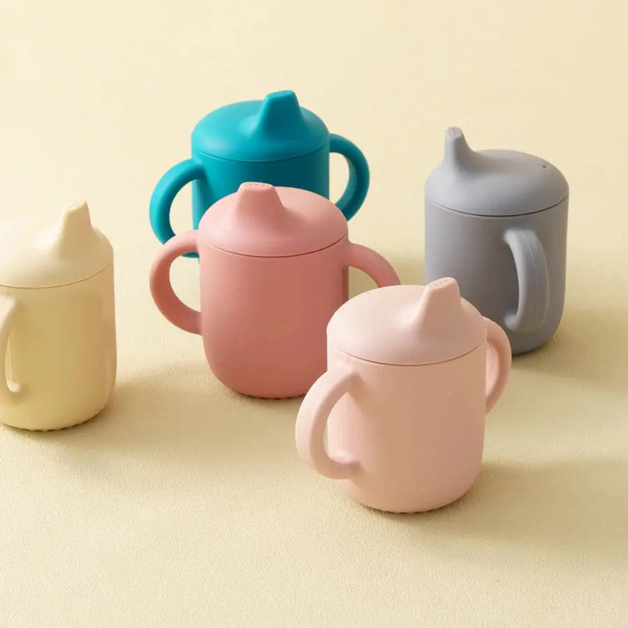 1PCS Baby Feeding Silicone Cups For Infants And Young Children Portable Learning Hand Shank Drinking Water Cups Baby Stuff Nova Trendz