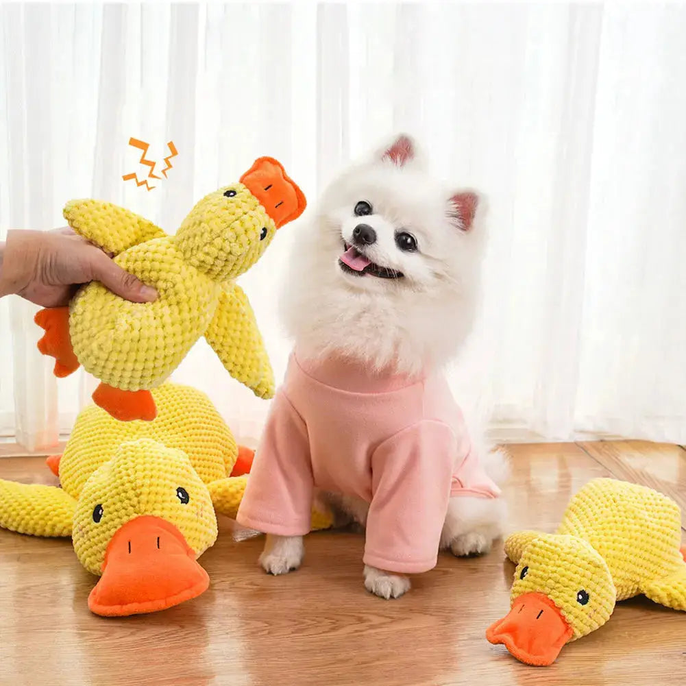 Dog Calming Duck Pet Plush Toy with Quacking Sound Calming Duck Dog Toy Pillow Toy Dog Stuffed Animals Chew Toy for Dogs Nova Trendz