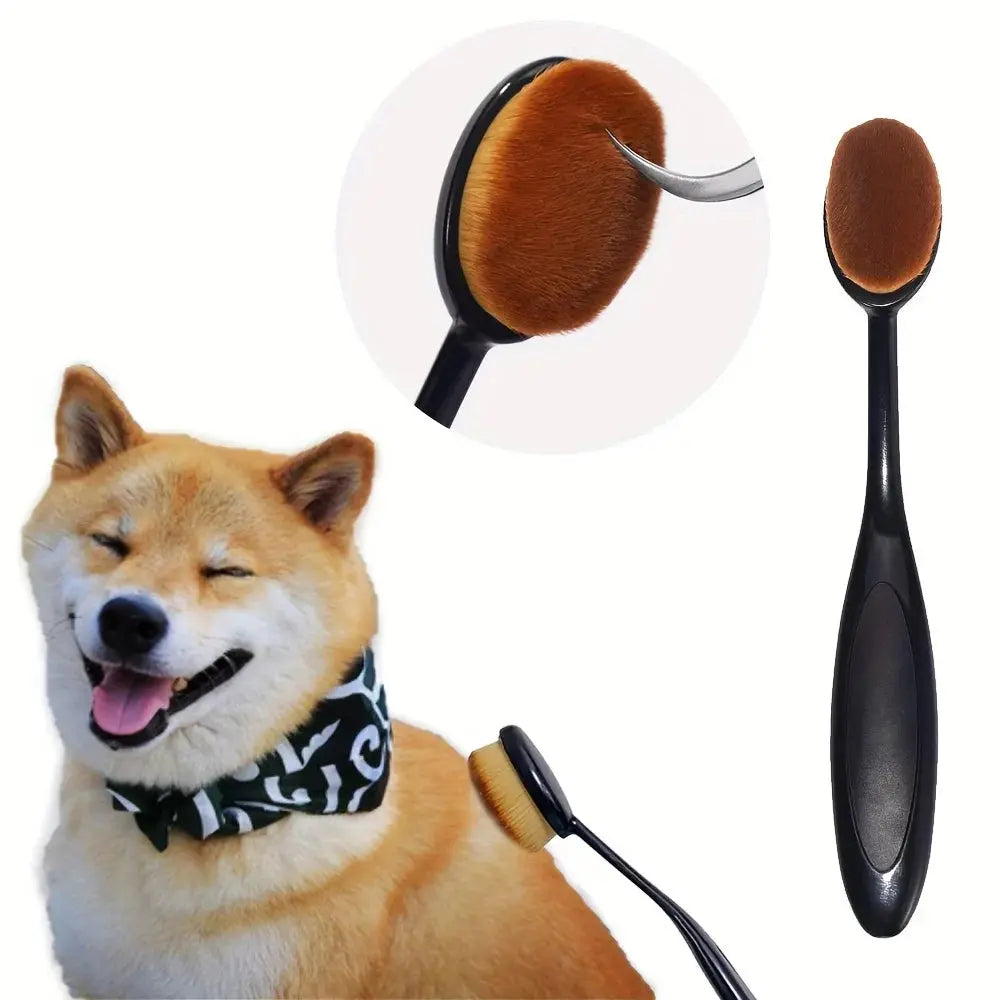 Pet Ear Cleaning Brush with Soft Plastic Bristles – Gentle Paw Cleaner for Dogs and Cats, Comfortable Oval Shaped Handle Nova Trendz