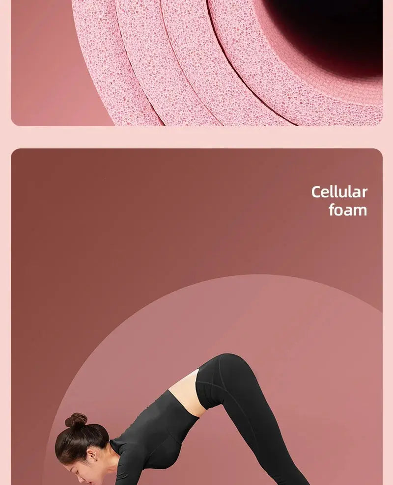 10mm Yoga Mat Thick Non-slip Exercise Fitness Workout Mats for Home Pilates Environmentally Friendly Yoga Mat Nova Trendz