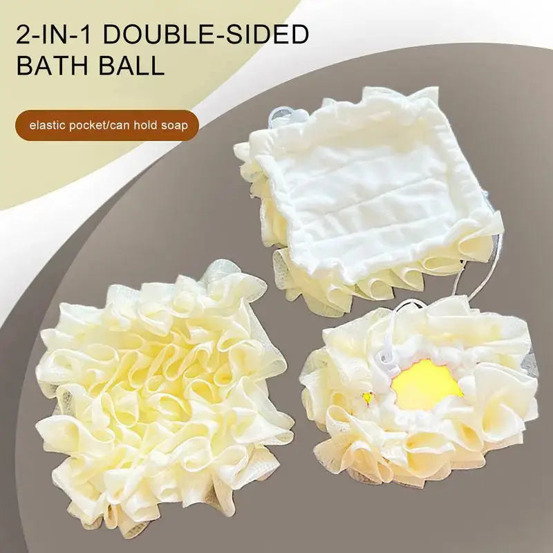 Bath Sponge 2 In 1 Body Sponge With Soap Pouch Multifunctional Bathroom Accessories For Skin Care Daily Use Travel Spa Nova Trendz