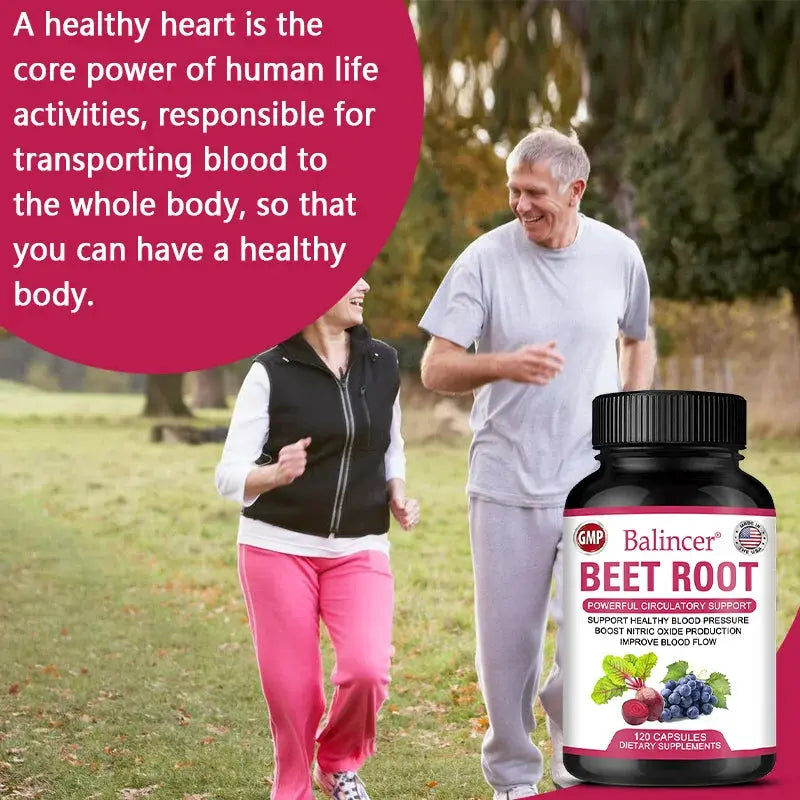 Organic Beet Root Powder Extract + Black Pepper, Vitamin and Mineral Supplement, Blood Circulation, Blood Pressure Health Nova Trendz