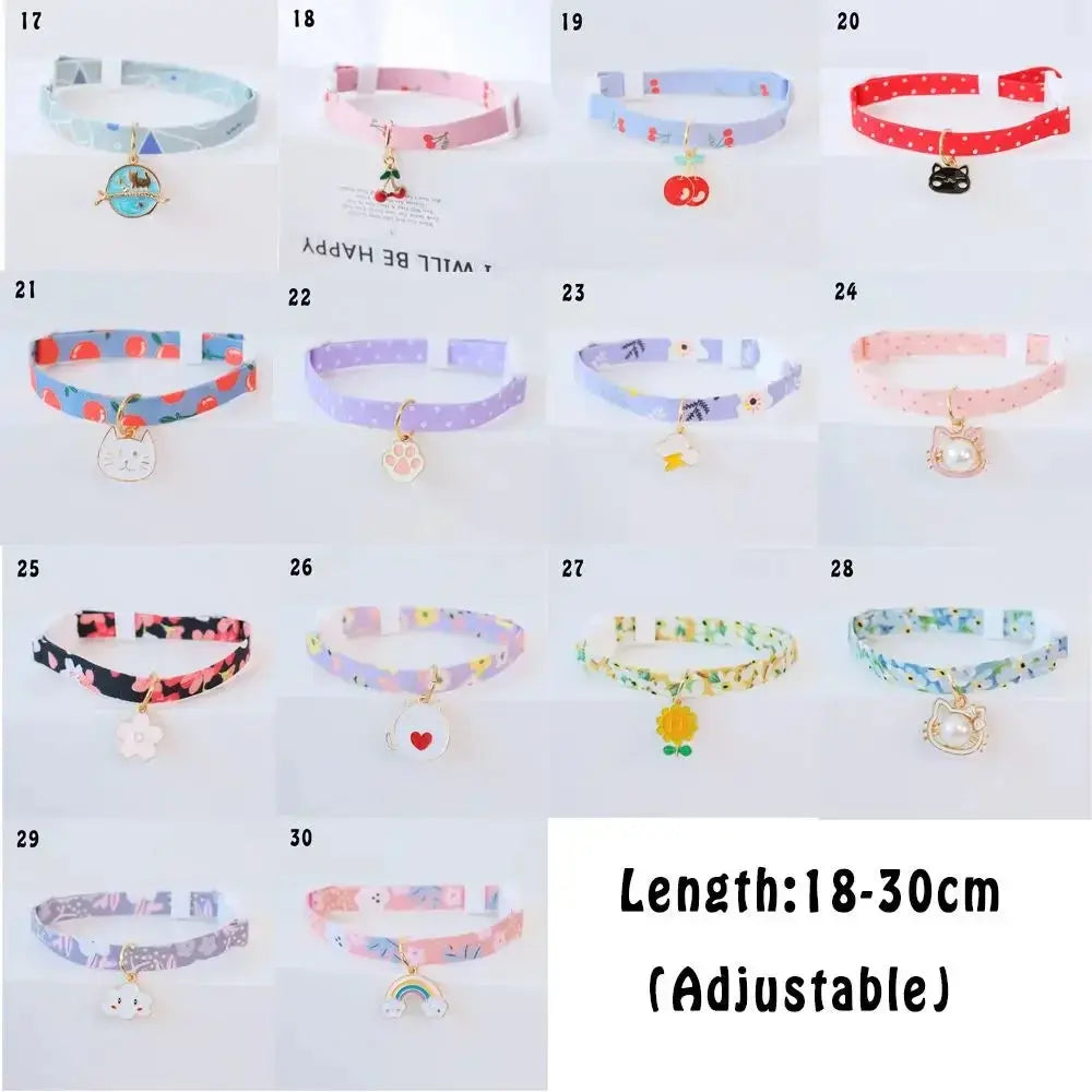 1PC Cute Kitten Collar Pet Cat Safety Necklace Breakaway Adjustable Cats Collar Puppy Collar Cat Pendant Puppy Cat Pet Supplies Nova Trendz
