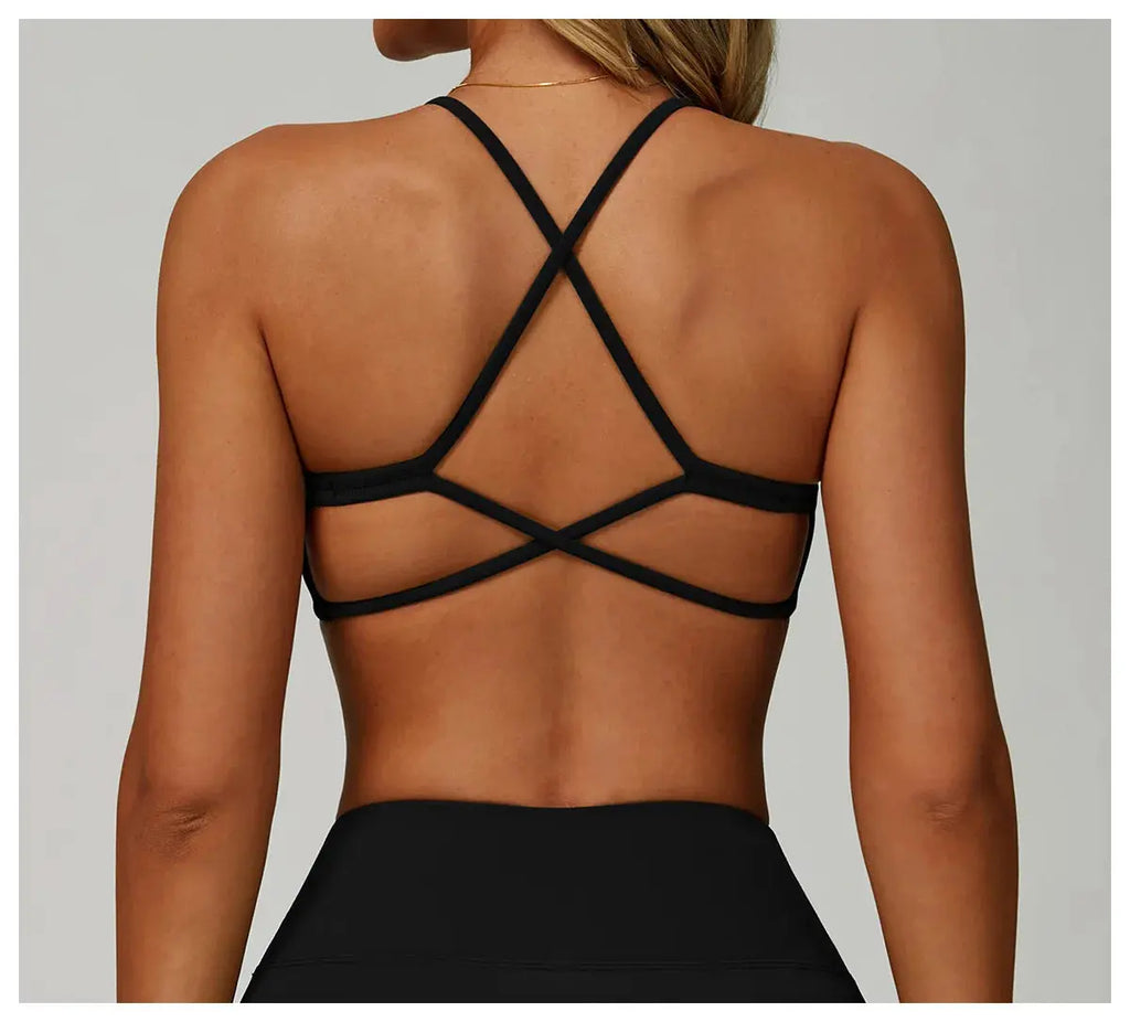 Hearuisavy Breathable Sports Bra Women Quick Drying ShockProof Gym Workout Top Casual Yoga Clothing Push Up Running Fitness Bras - Nova Trendz