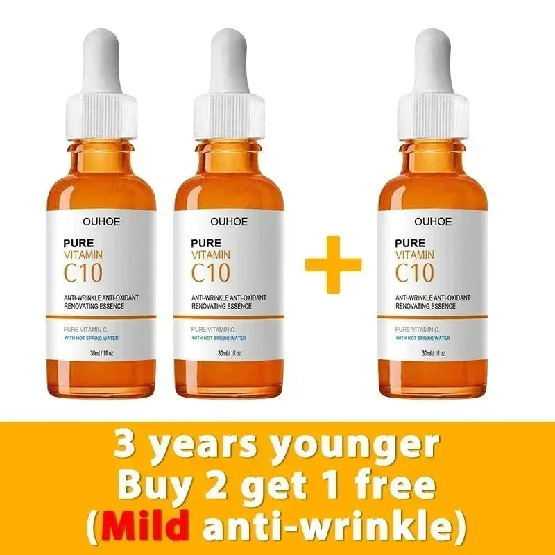 Vitamin C Wrinkle Remover Face Serum Lifting Firming Fade Fine Lines Anti-aging Essence Whitening Brighten Nourish Skin Care Nova Trendz