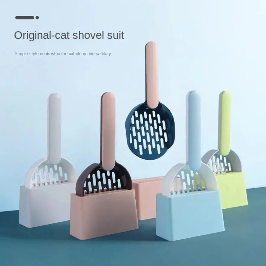 Advanced Cat Litter Shovel Set, Kitten Poop Cleaning Pet Shovel Cleaning Toilet Set, Convenient Cleaning Poop - Durable and Lightweight Pet Cleaning Tool Set - Nova Trendz