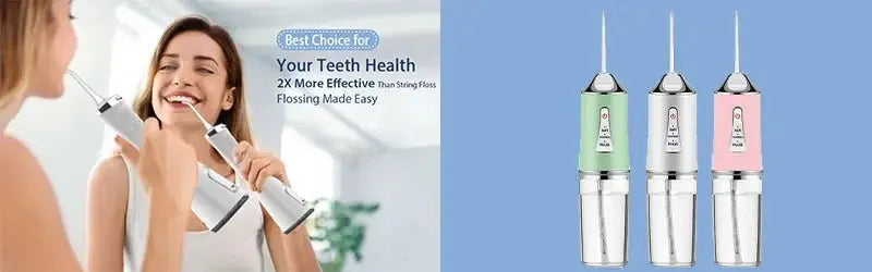 Ipx7 Waterproof Toothbrush Combo Replacement Tips Teeth Cleaning Retainer Cleaner Electric Oral Irrigator Water Dental Flosser - Nova Trendz