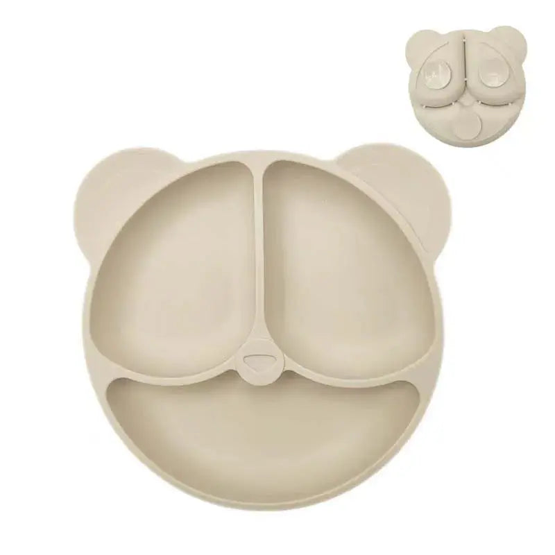 Baby Safe Silicone Dining Plate Suction Cartoon Children Dishes Feeding Toddler Training Tableware Retro Kids Smile Face Bowl Nova Trendz
