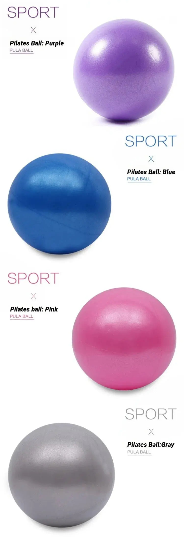 25CM New Yoga Pilates Ball Exercise Gymnastic Fitness Balance Gym Core Indoor Training Mini Balls Small Therapy Improves Nova Trendz