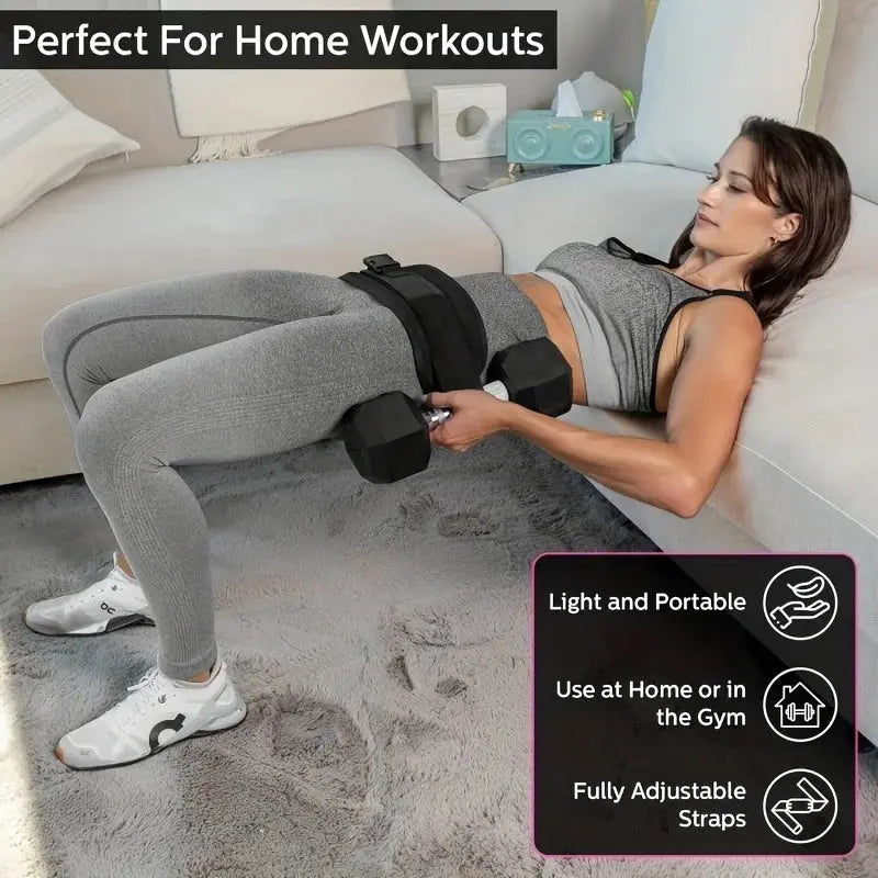 Weight-bearing Belt Weighted Waist Trainer Belt - Adjustable Resistance Ergonomic Design Workout Hip Thrust Hip Training Belt Nova Trendz
