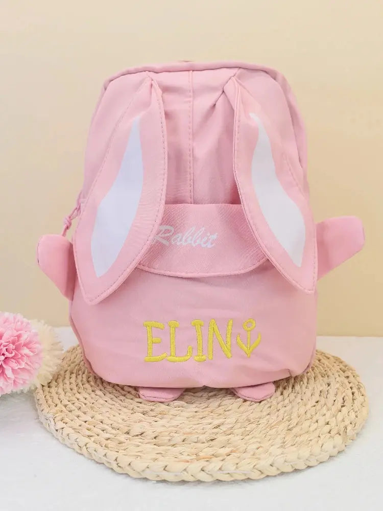 Personalized Custom name Embroidered Newborn letter Nursery Baby Rabbit Backpack School Children bag Gifts Bunny Nova Trendz
