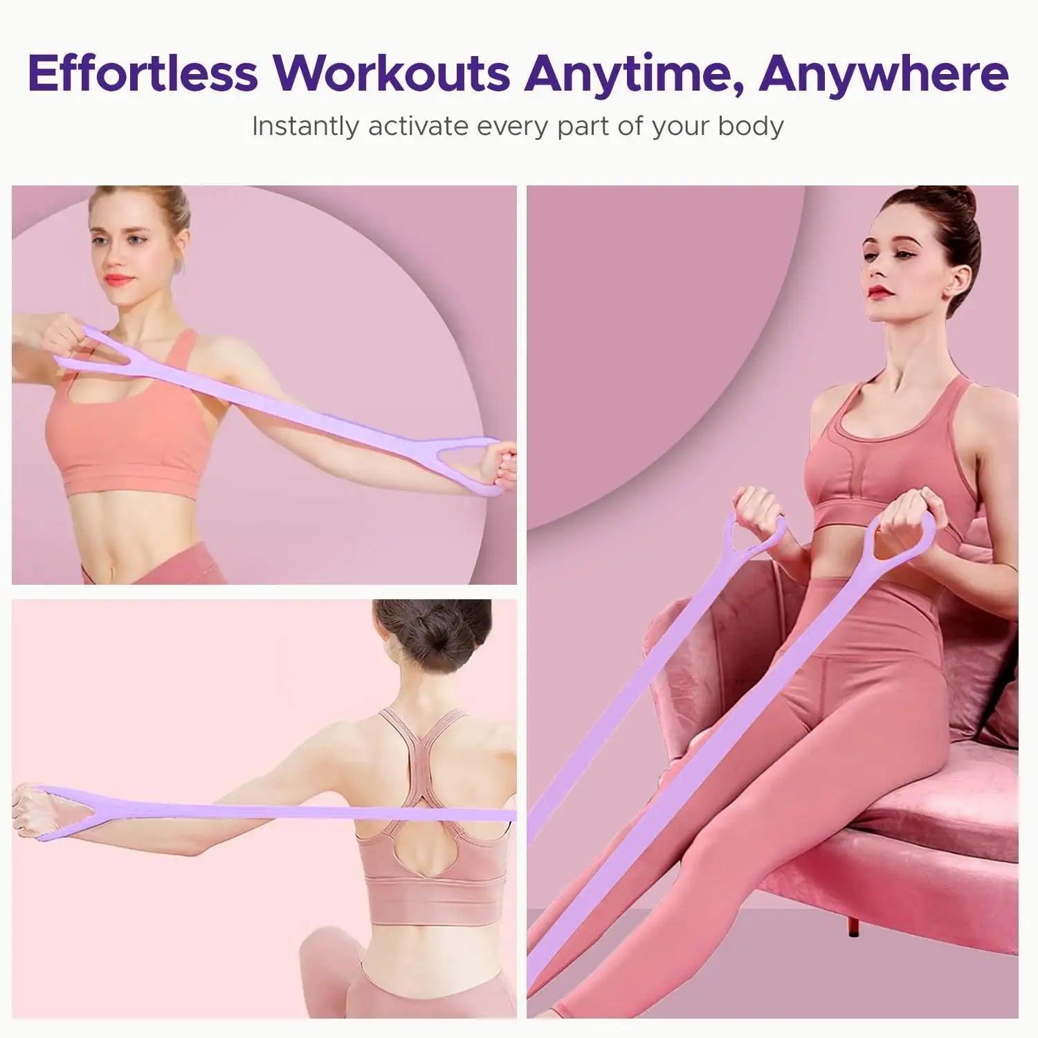 Pilates Ring Kit for Women, Home Workout Set with Magic Circle, Mini Ball, Ankle Bands & Yoga Socks for Fitness and Toning Nova Trendz