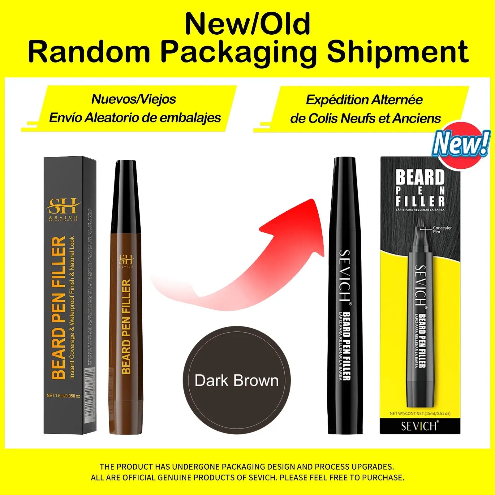 Waterproof Beard Pen Filler Men Moustache Coloring Pen Beard Coloring Filling Enhancer Black Fiber Hair Beard Stuffing Pen Tool Nova Trendz