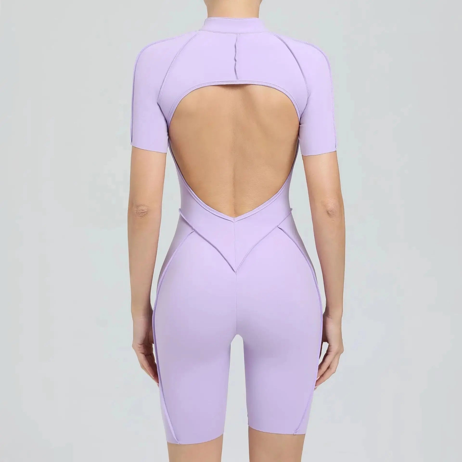 New Seamless Yoga Jumpsuits Sports Fitness Hip-lifting Backless Skinny Zipper One-Piece Workout Clothing Gym Bodysuit for Women - Nova Trendz