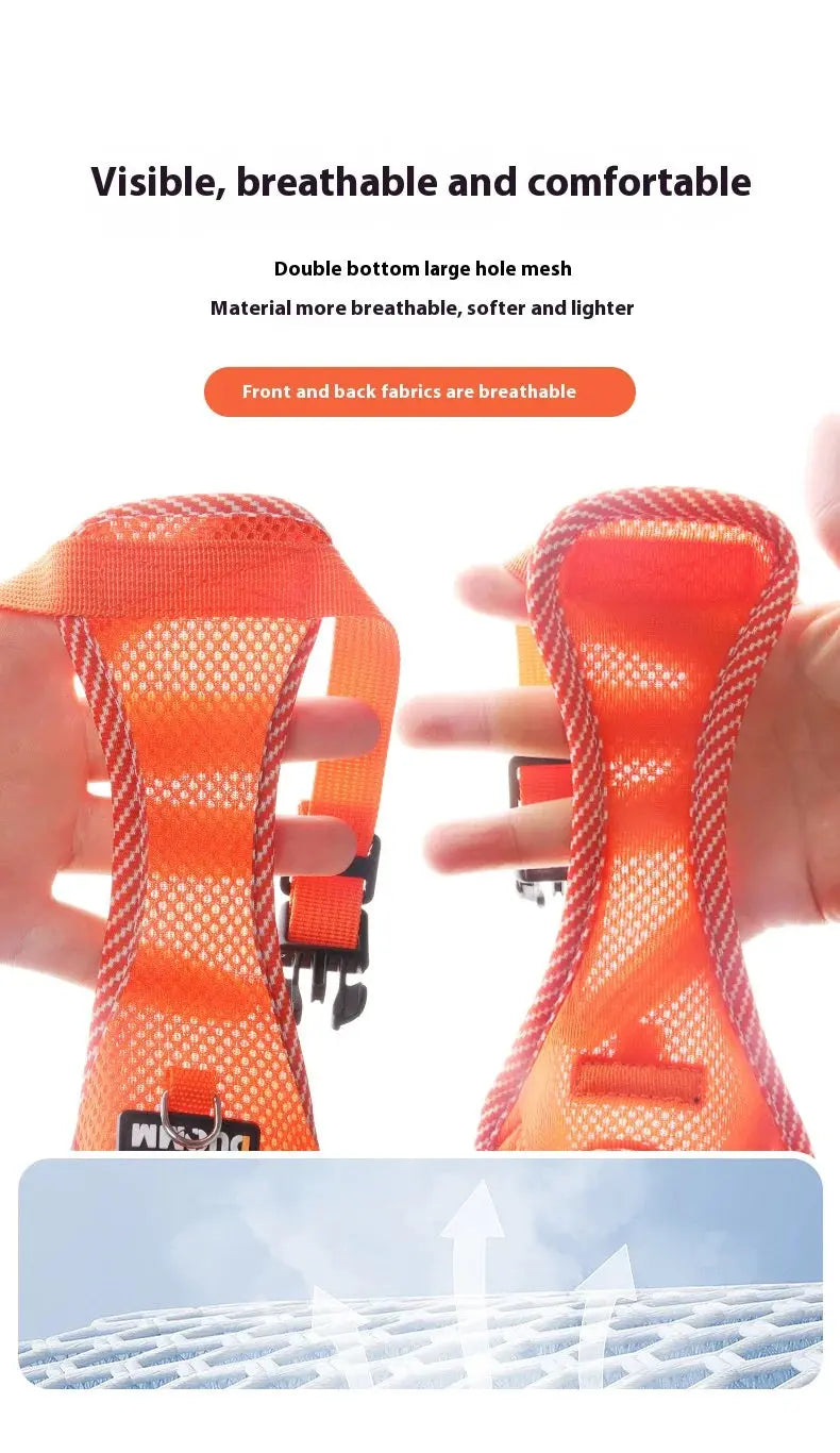New Breathable Reflective Dog Harness Vest Easy To Wear Comfortable Adjustable Pet Harness for Small Medium Dogs - Nova Trendz