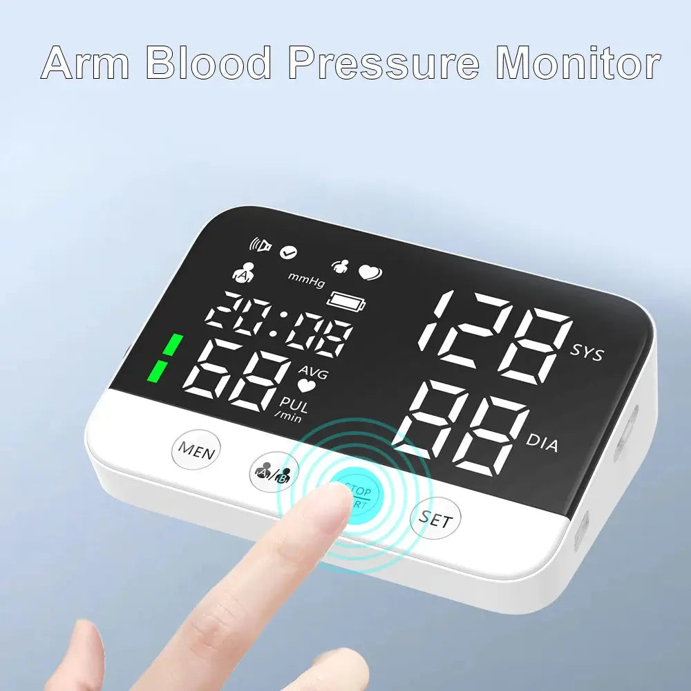 Blood Pressure Monitor Arm Cuff Tensiometer Tonometer Digital Voice Sphygmomanometer Electronic Medical BP Monitors Rechargeable Nova Trendz