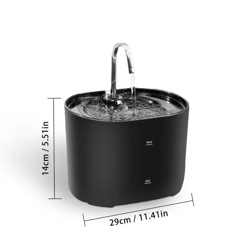 Cats Water Fountain Automatic Filter Cats Fountain With Stainless Steel Faucet Silent Water Pump Pet Cats Dog Water Dispenser - Nova Trendz