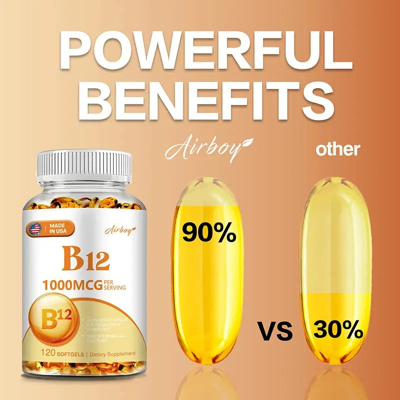 Vitamin B12 1000mcg - Supports Energy Metabolism, Mood and Nervous System Health Nova Trendz