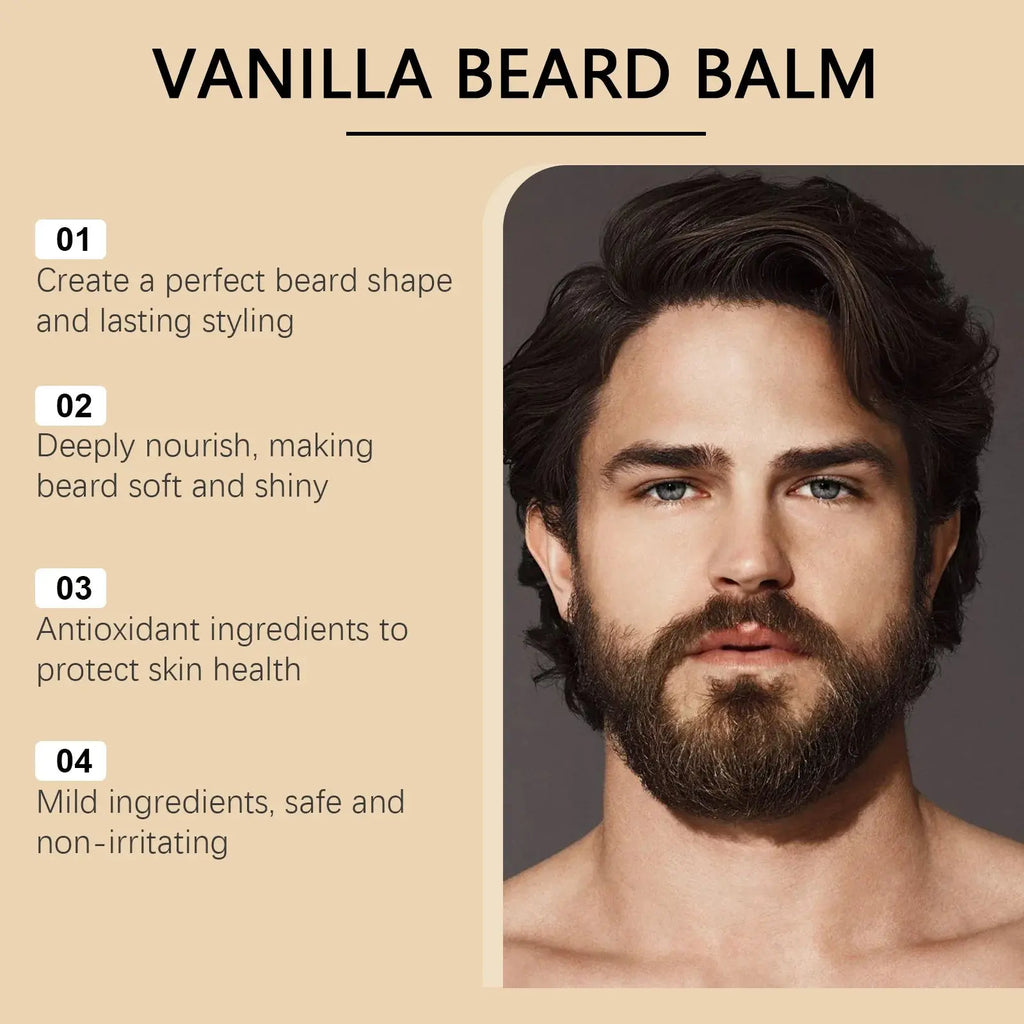 Beard Care Cream Moisturizing Facial Hair Growth Dashing Soften Moustache Beard Grooming Product Gentlemen Beard Styling Wax Nova Trendz