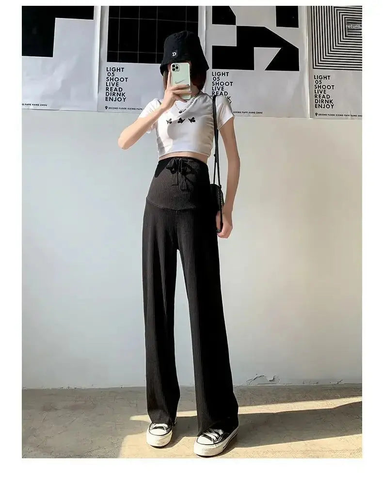 Maternity Bell Bottom Pants Summer Thin Style Casual Loose Fit Straight Leg Pregnancy Clothes For Expecting Mothers Nova Trendz