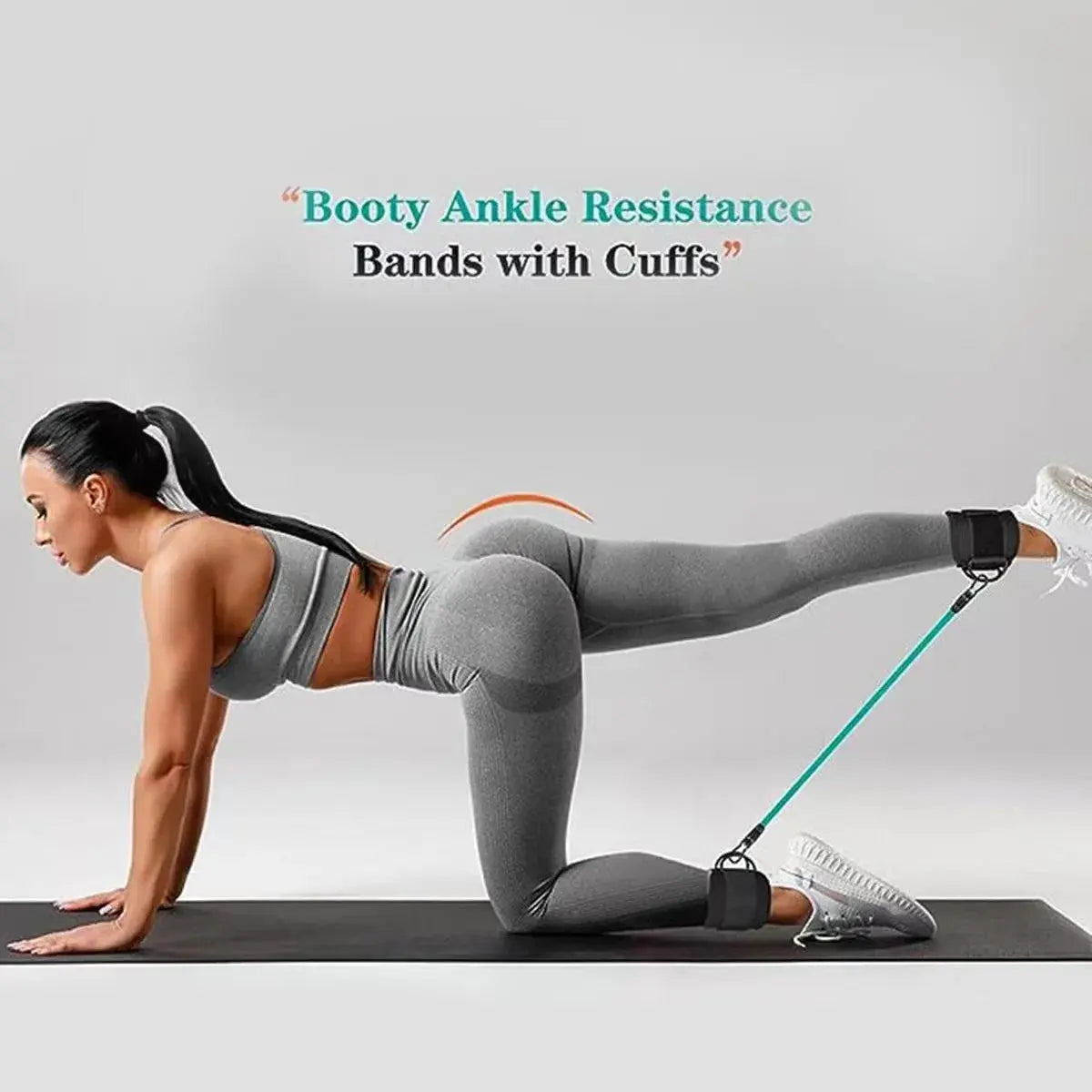 TPE Resistance Bands Ankle Straps Fitness Booty Band Squat Glute Workout Yoga Gym Equipment Guard Leg Strength Safety Extensions Nova Trendz