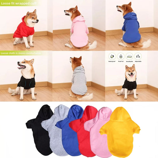 2021 Winter Pet Dog Clothes Dogs Hoodies Fleece Warm Sweatshirt Small Medium Large Dogs Jacket Clothing Pet Costume Dogs Clothes
