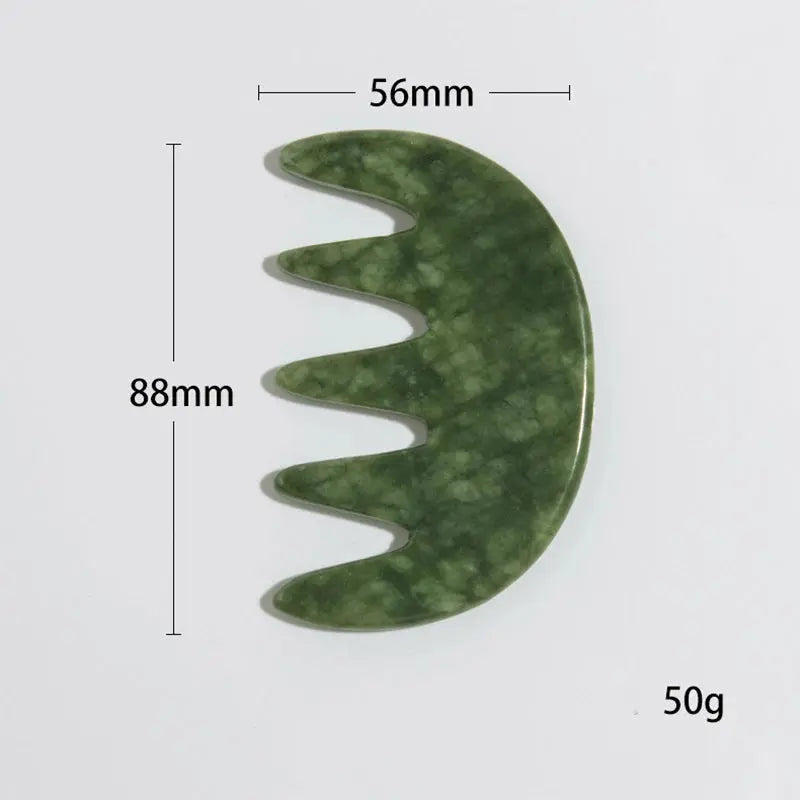 Natural Jade Comb Gua Sha Board Jade Massager For SPA Acupuncture Body Scraping Gouache Scraper Facial Skin Beauty Tool Nova Trendz