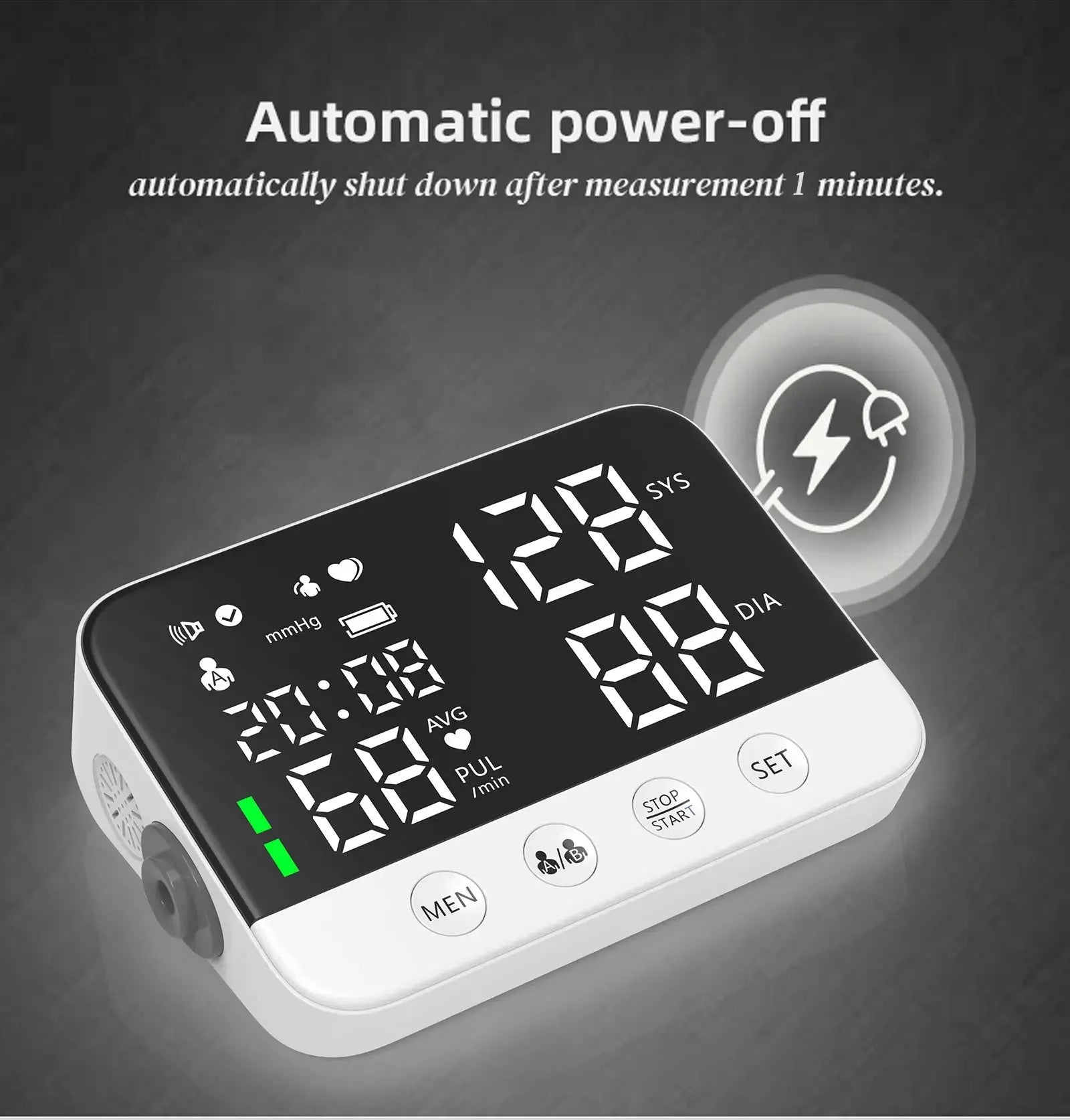 Blood Pressure Monitor Arm Cuff Tensiometer Tonometer Digital Voice Sphygmomanometer Electronic Medical BP Monitors Rechargeable Nova Trendz