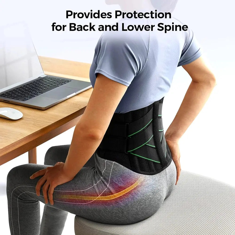 1Pcs  Breathable Back Support Belt with 5 Stays for Lower Back Pain Relief Anti-Skid Lumbar Braces for Men/Women for Work - Nova Trendz