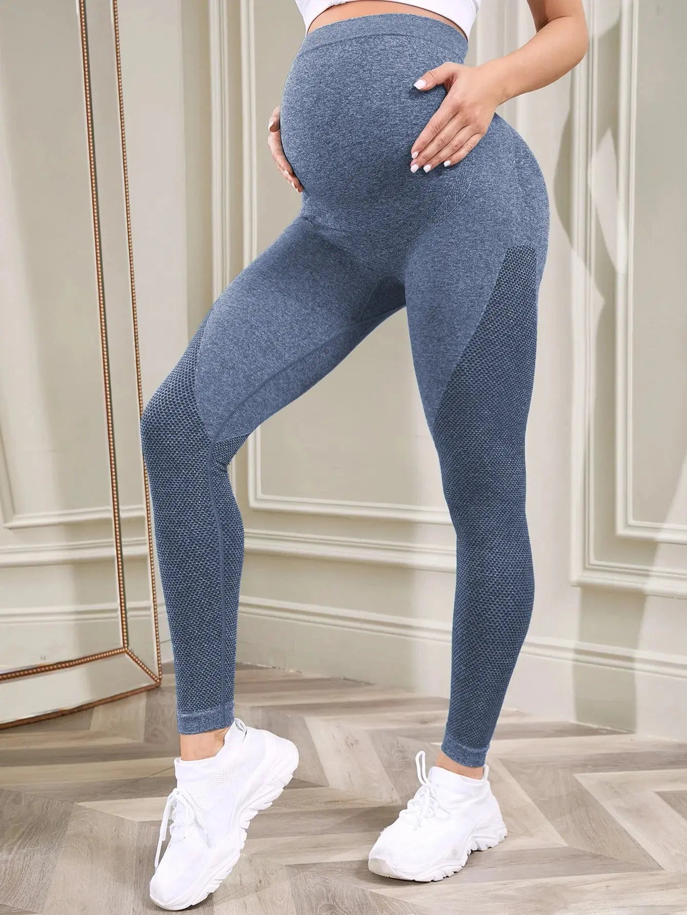 Women's Maternity Leggings Over The Belly Full Length Pregnancy Yoga Pants Active Wear Workout Leggings Nova Trendz
