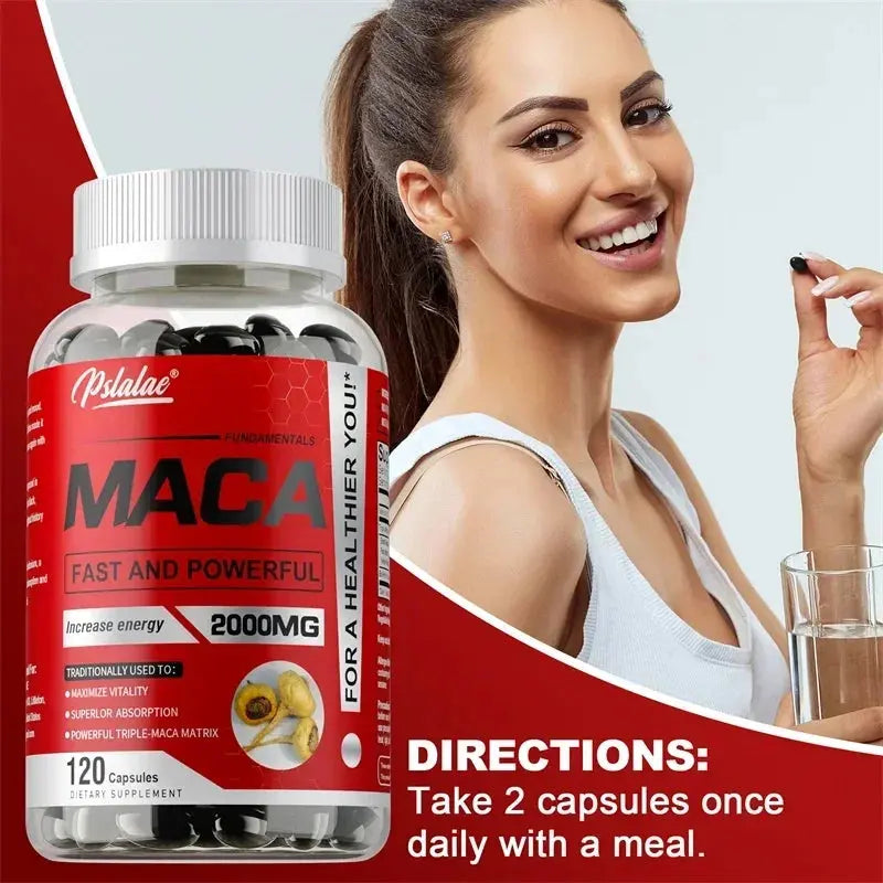 Maca Root Capsules - Improves Vitality and Performance, Enhance Energy, Builds Muscle and Strength Nova Trendz