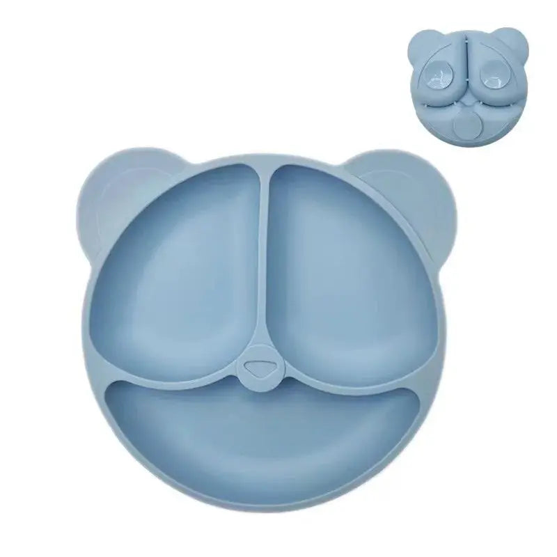 Baby Safe Silicone Dining Plate Suction Cartoon Children Dishes Feeding Toddler Training Tableware Retro Kids Smile Face Bowl Nova Trendz